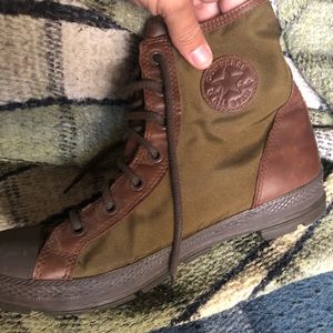 Converse heavy twill leather boots